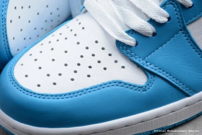 Official Maikesneakers Jordan 555088-117 OG Air 1 'UNC' Retro High 0714